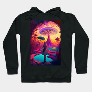 Alice in Wonderland inspired fantasy world Hoodie